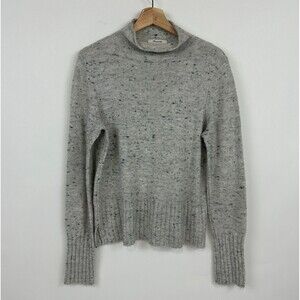 Madewell Donegal Inland Turtleneck Sweater sz L Grey Casual Nylon Wool Soft Knit